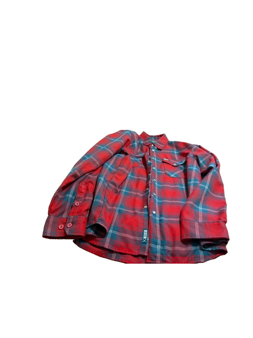 Dixxon Flannel Jingle Bells Red Green Plaid Mens Large